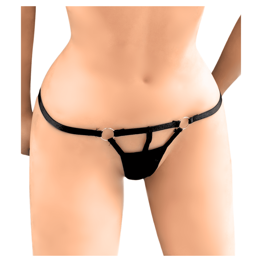 Detalle del conjunto de encaje negro No.1004