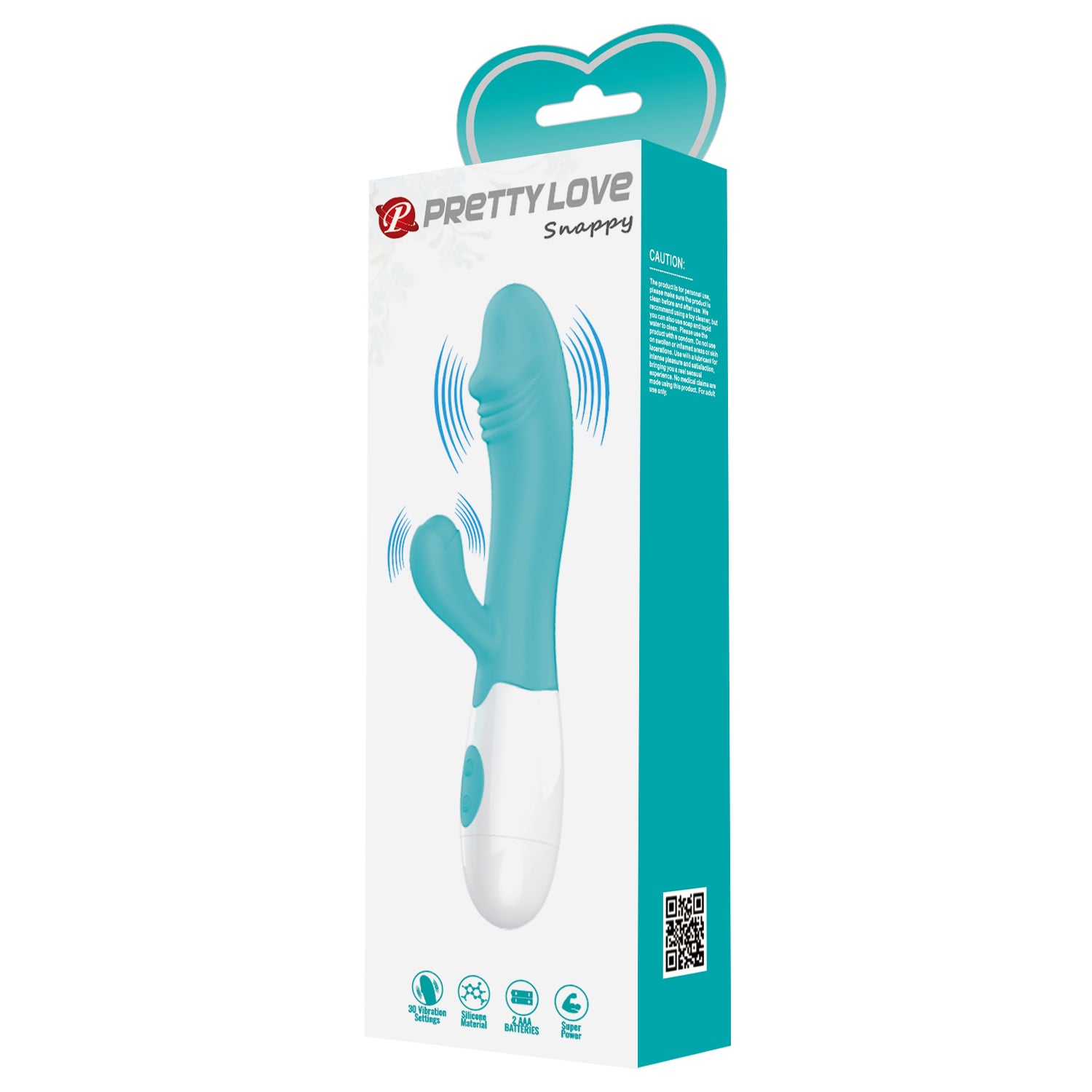 PrettyLove Snappy vibrador dual color celeste