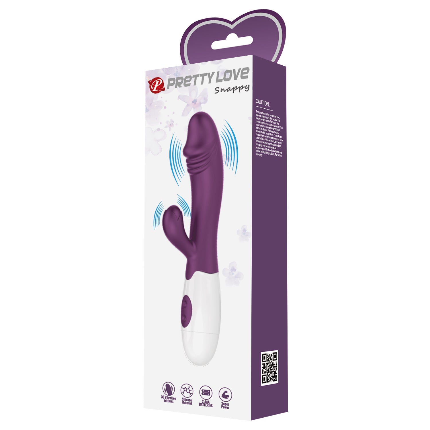 PrettyLove Snappy vibrador dual color morado